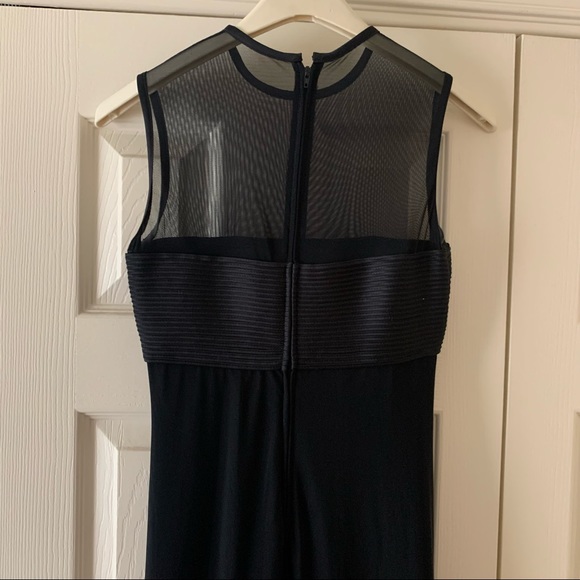 Designer Tadashi Shoji - Floor Length Mesh Dress - Size 02P - Picture 5 of 8